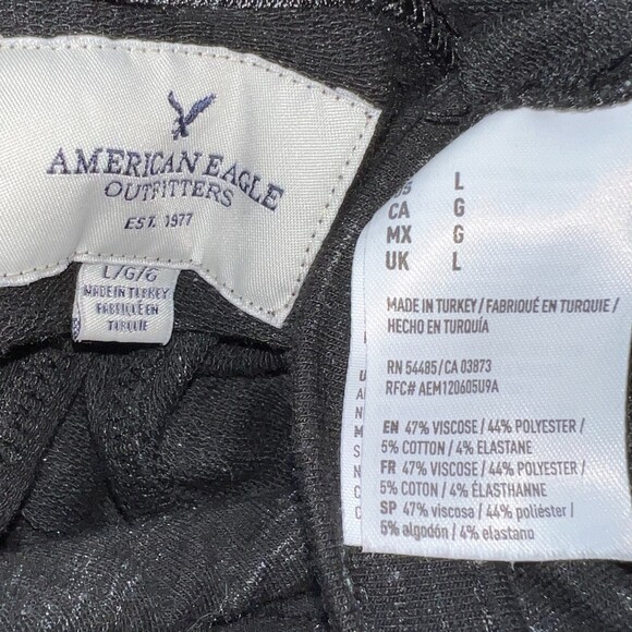 American Eagle Hooded Sweatshirt Women's L Oversized Dolman 3/4 Sleeve Heathered - Picture 8 of 11